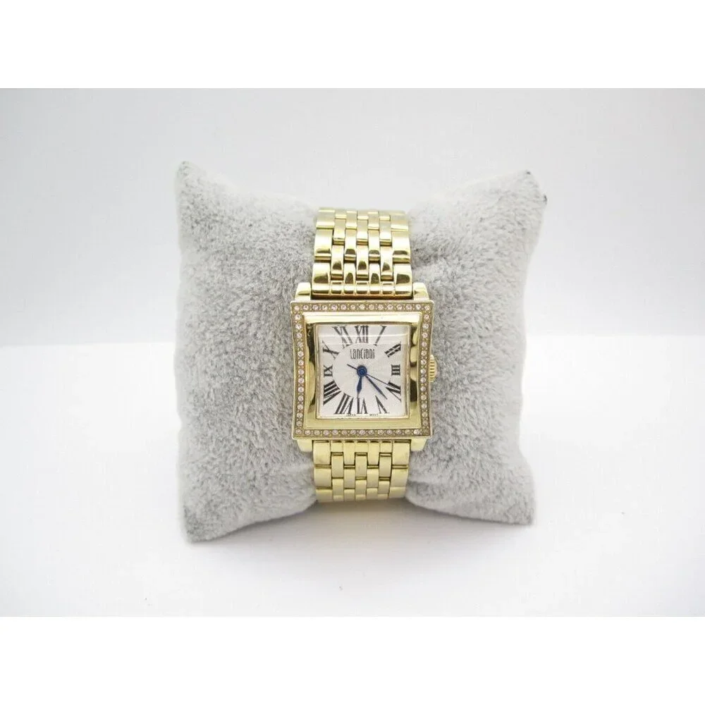 Women Lanciani‎ Quartz WR Analog 24mm Dial Tank Roman Watch (G945) 
